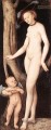 Vénus et Cupidon avec un nid d’abeille Lucas Cranach l’Ancien Nu